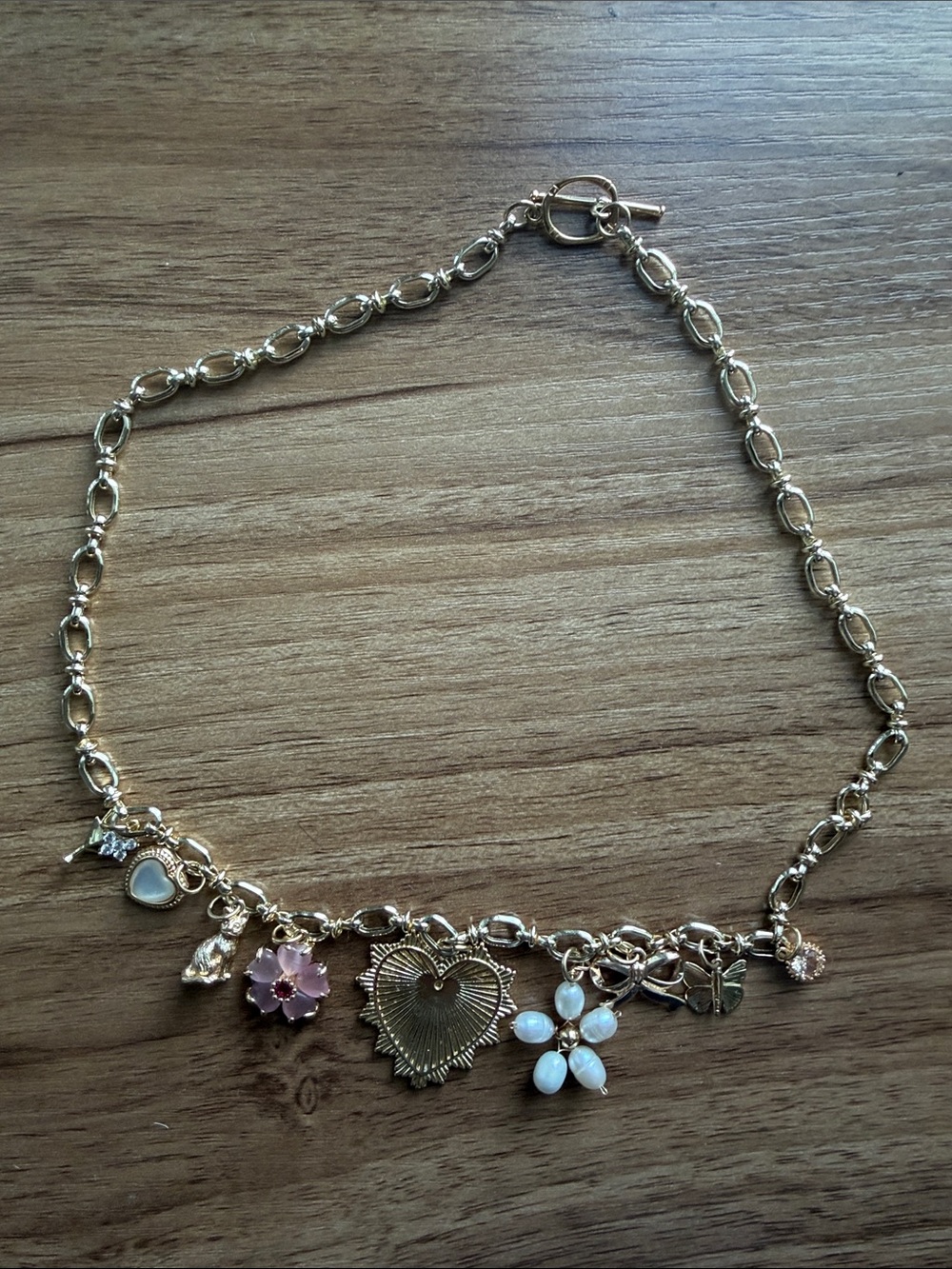Coastal Caviar / Club Coastal classic custom charm necklace gold heart Boston